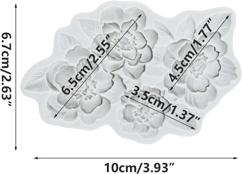 TAOXIBEI Flower Molds Flower and Leaf Silicone Mold for DIY Crafts Epoxy Resin Casting Jewelry Making - Image 2
